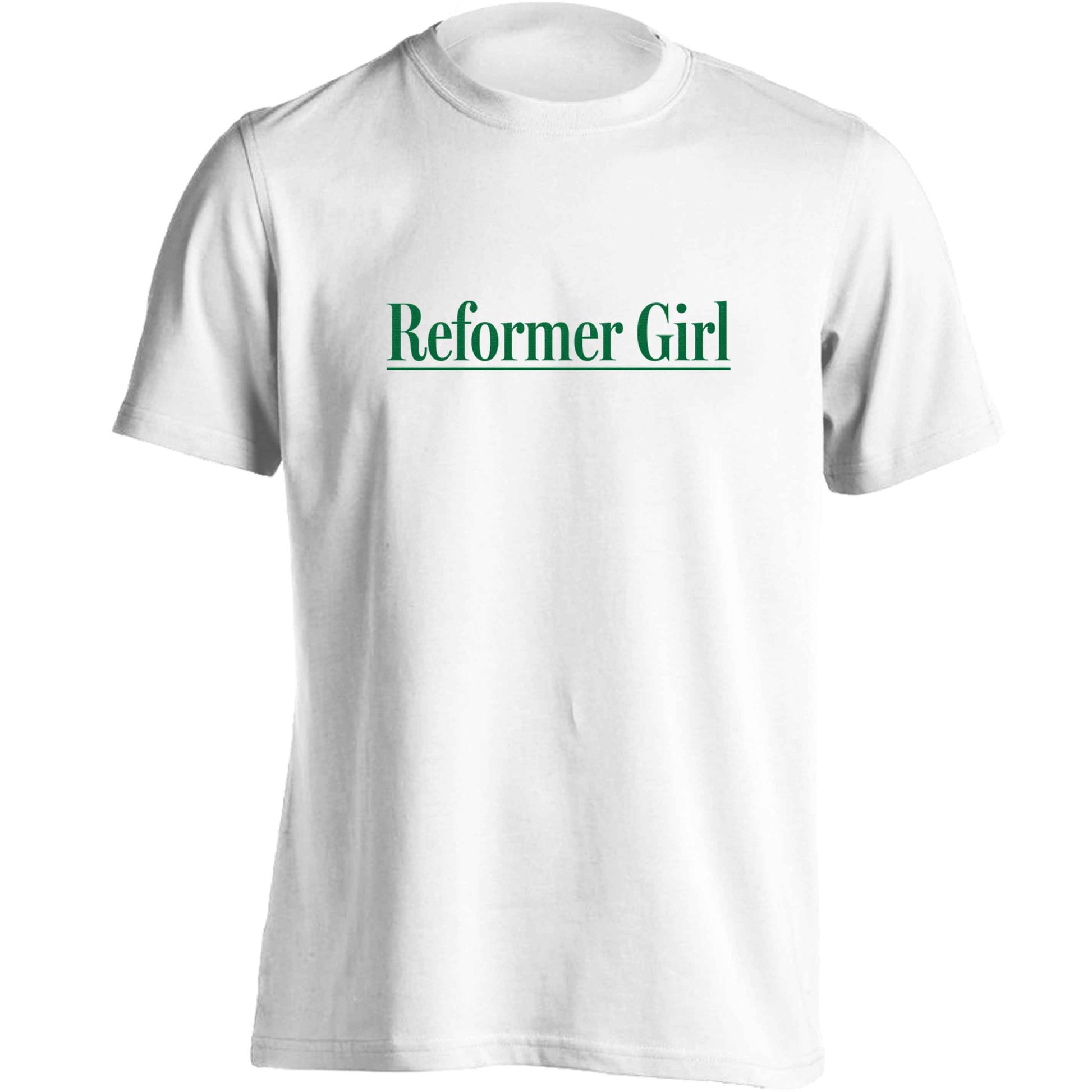 Reformer girl adults unisex white Tshirt 2XL
