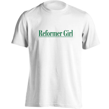 Reformer girl adults unisex white Tshirt 2XL