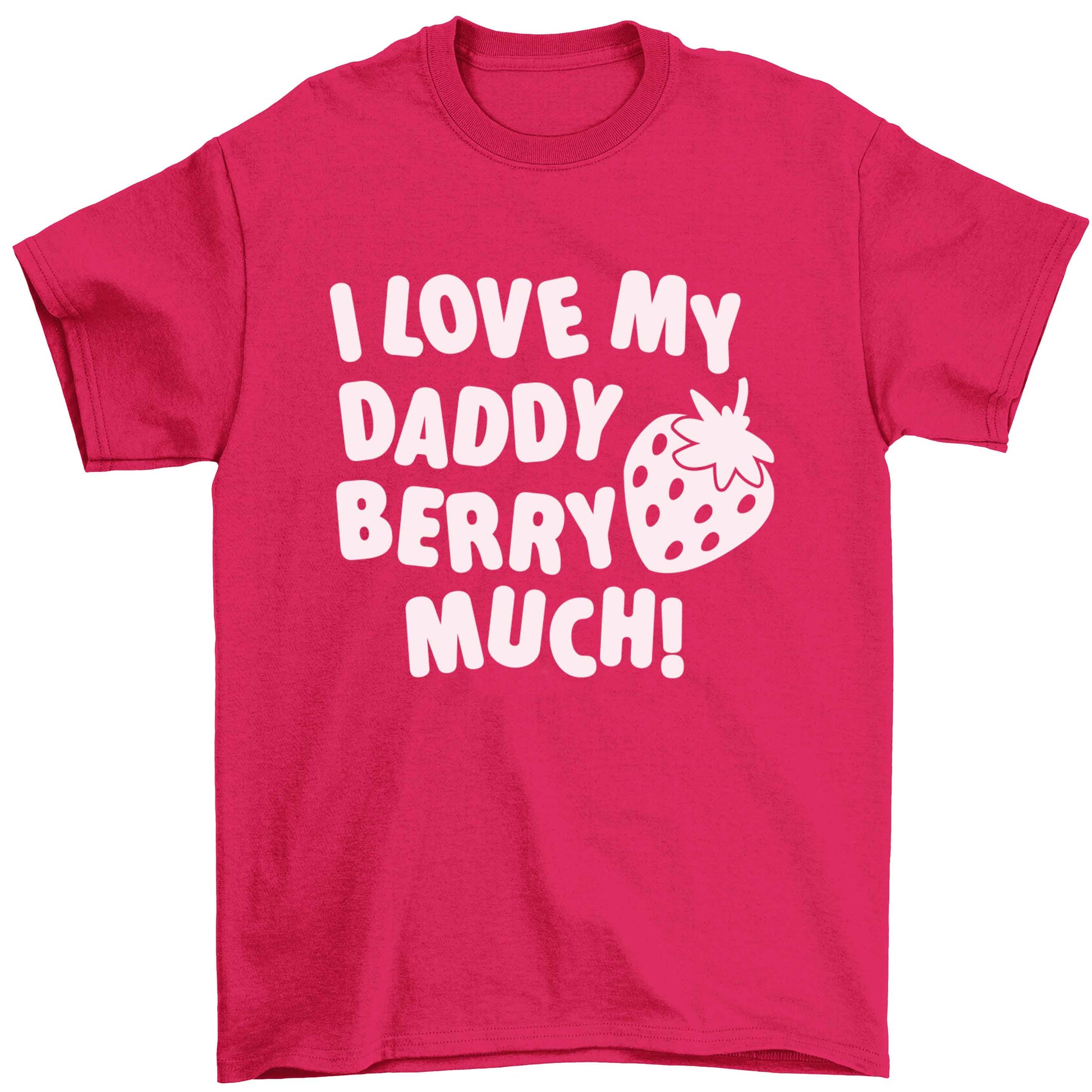 I love my daddy berry much Children's pink Tshirt 12-13 Years