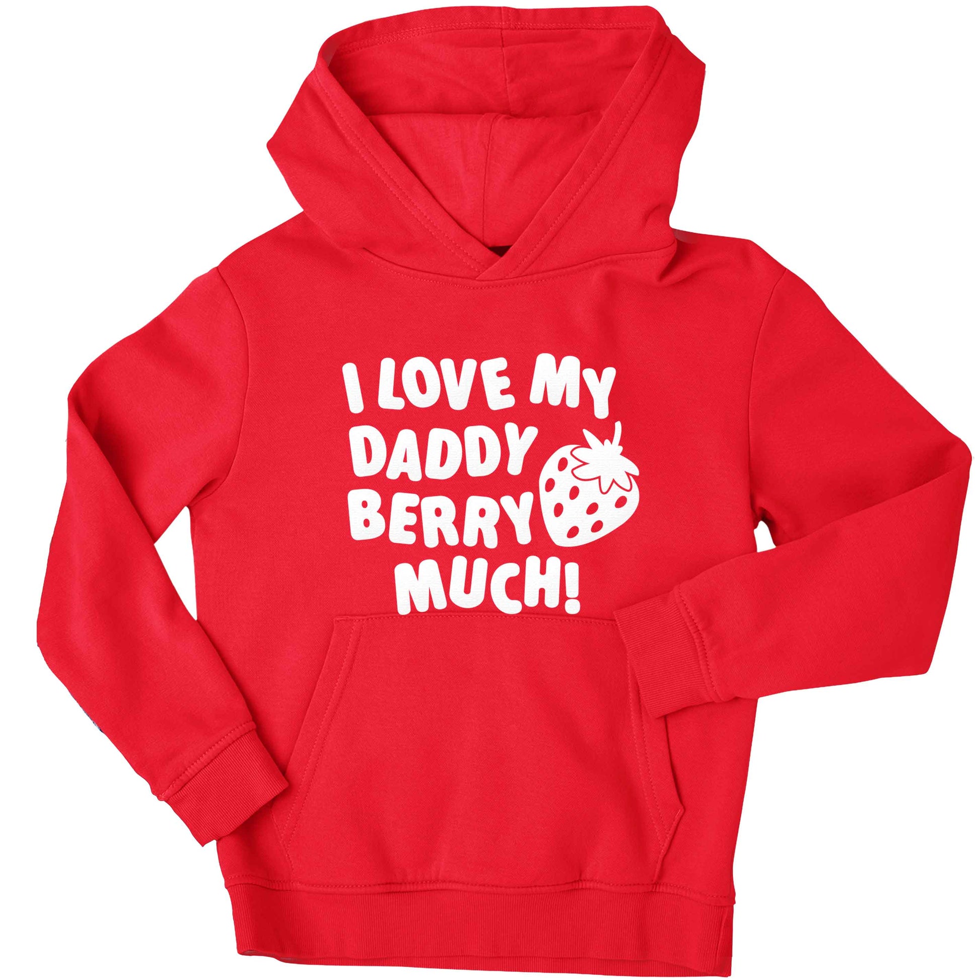 I love my daddy berry much children's red hoodie 12-13 Years