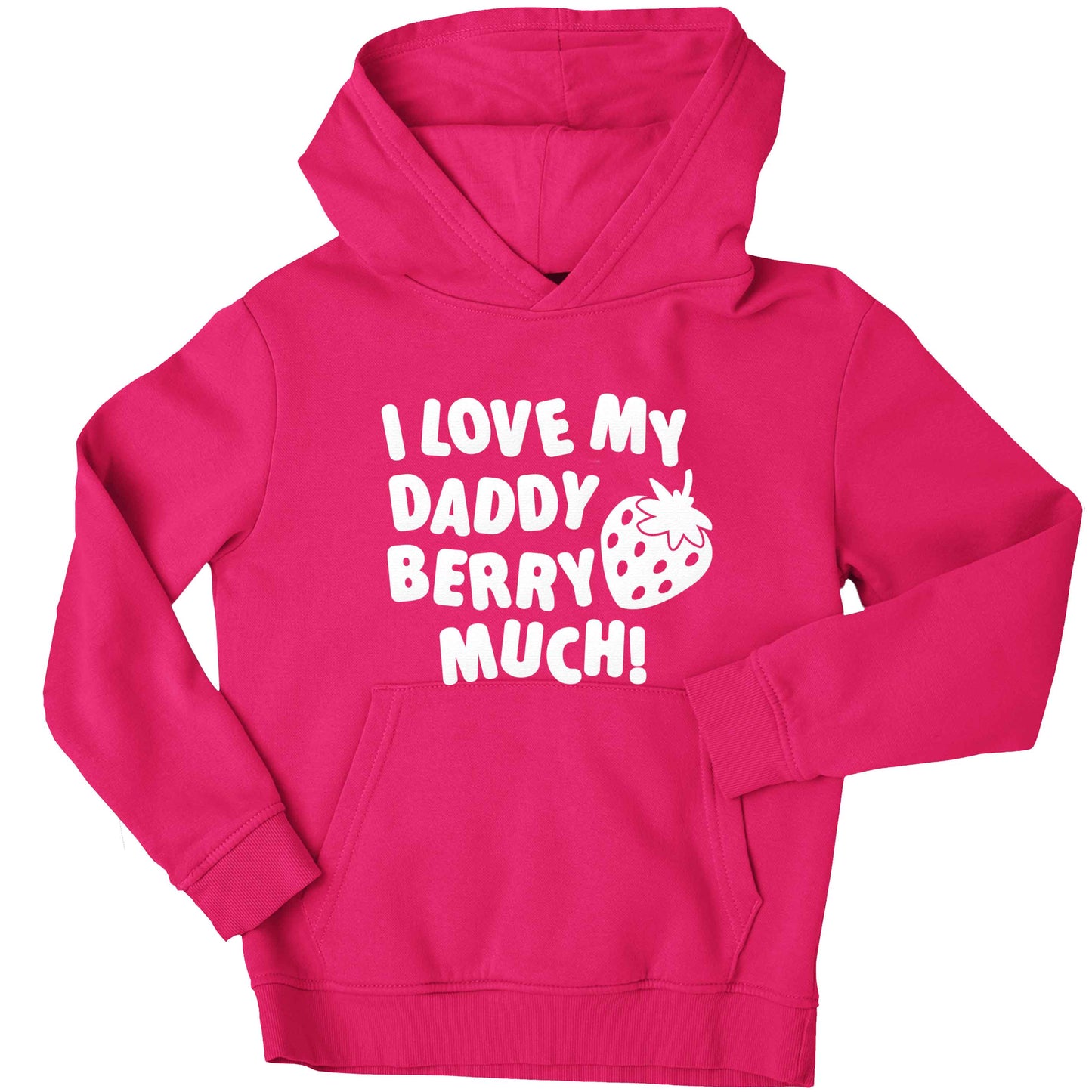 I love my daddy berry much children's pink hoodie 12-13 Years