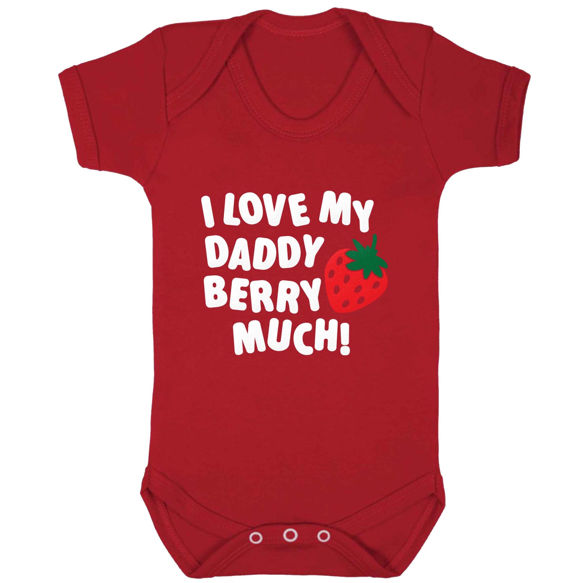 I love my daddy berry much baby bodysuit red 18-24 months
