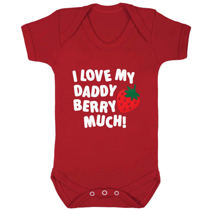 I love my daddy berry much baby bodysuit red 18-24 months