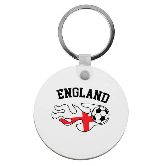 Flaming football England flag | Keyring