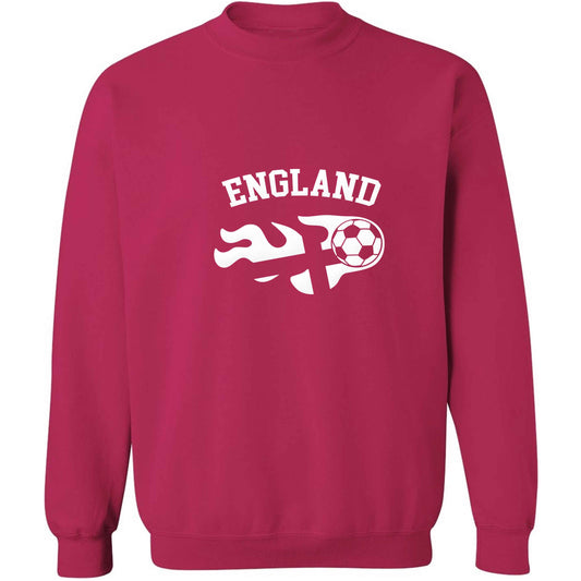 Flaming football England flag adult's unisex pink sweater 2XL