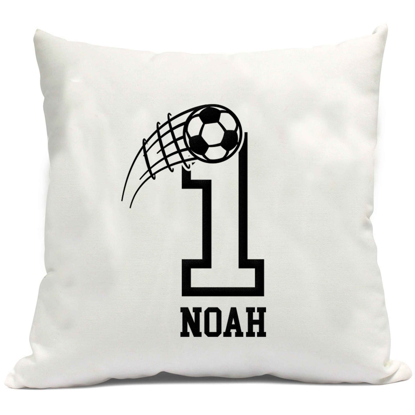 Personalised football number cushion cover