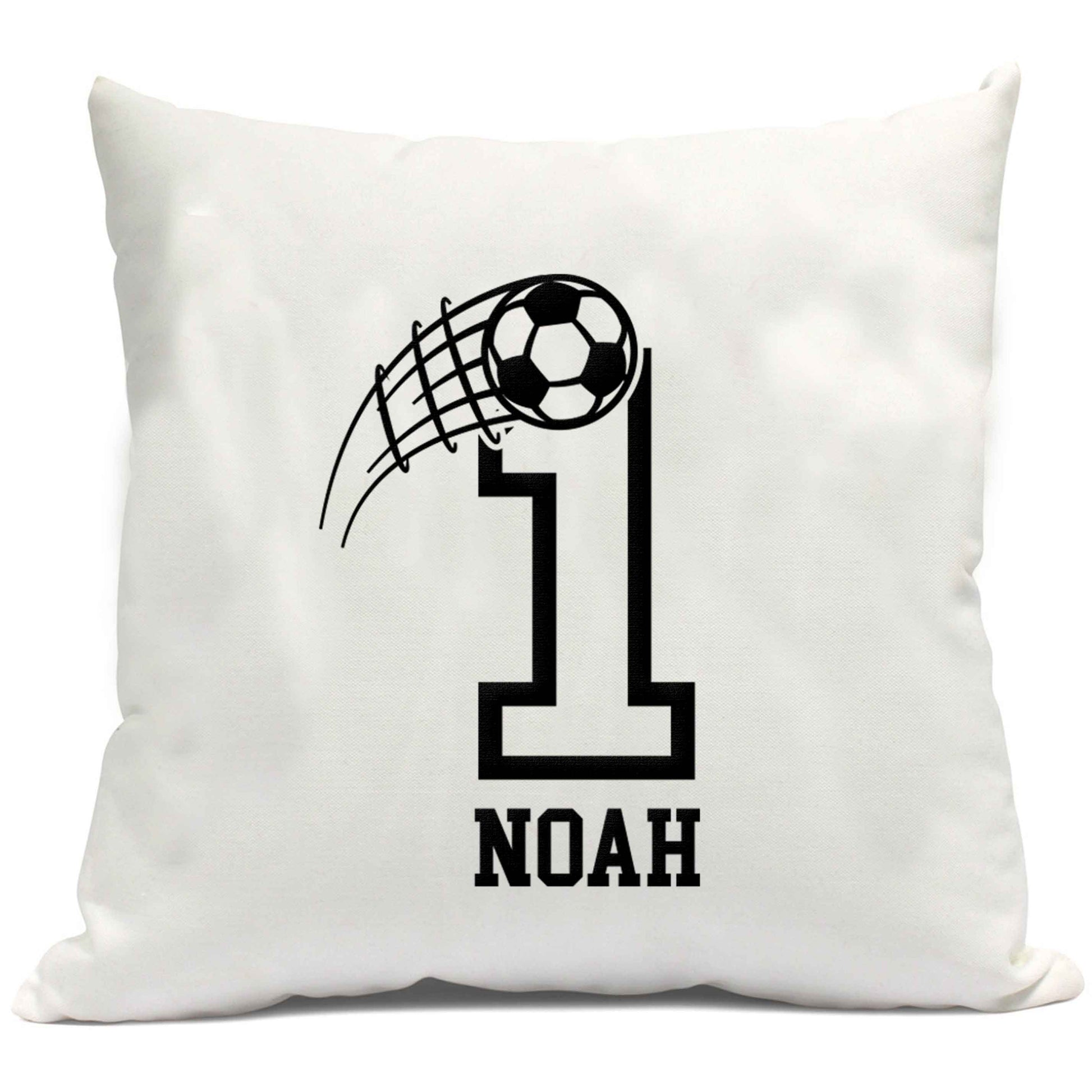 Personalised football number cushion cover