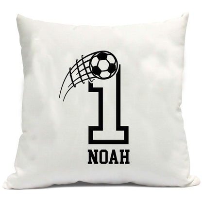 Personalised football number cushion cover