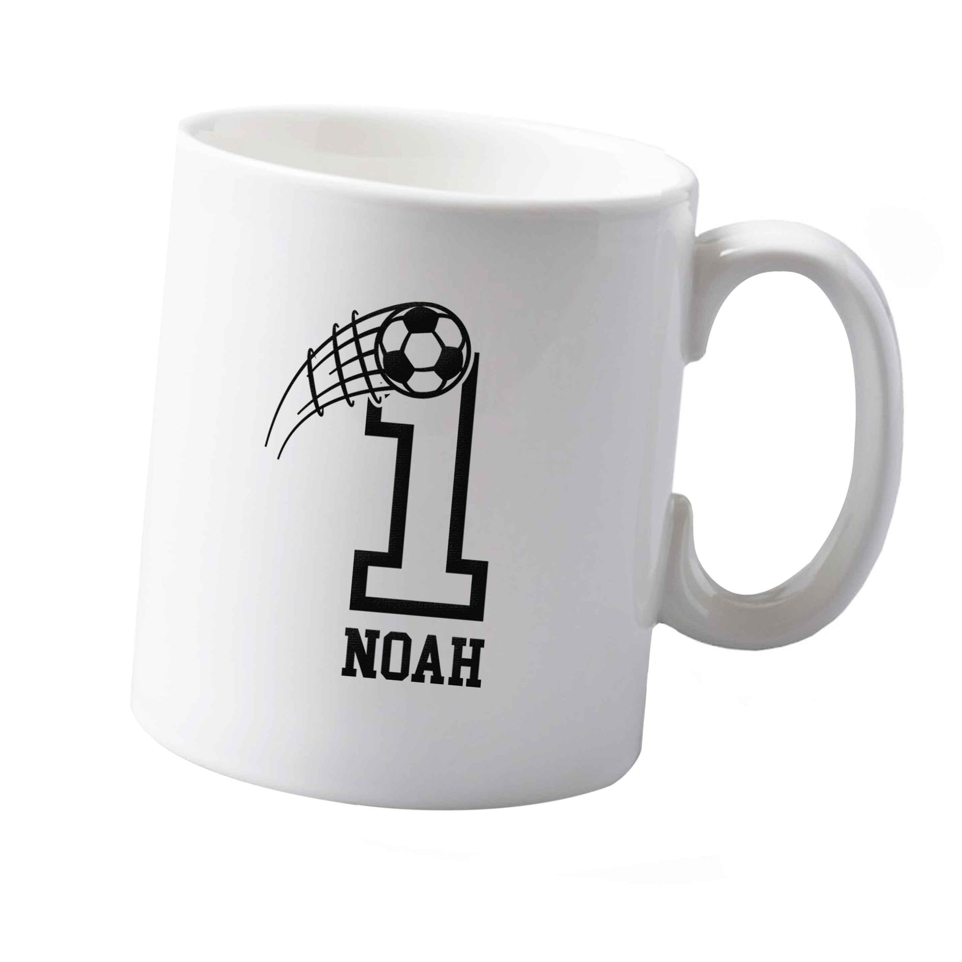 10 oz Personalised football number ceramic mug  both sides
