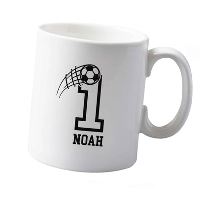 10 oz Personalised football number ceramic mug  both sides
