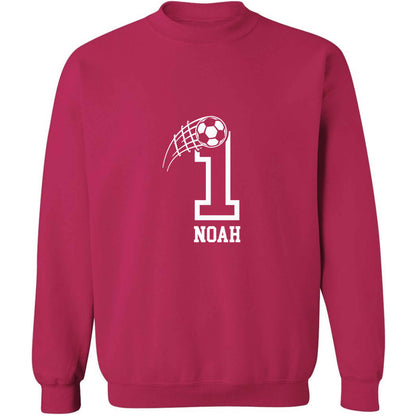 Personalised football number adult's unisex pink sweater 2XL