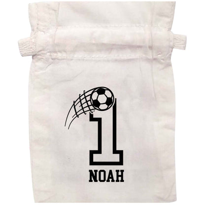 Personalised football number | XS - L | Pouch / Drawstring bag / Sack | Organic Cotton | Bulk discounts available!