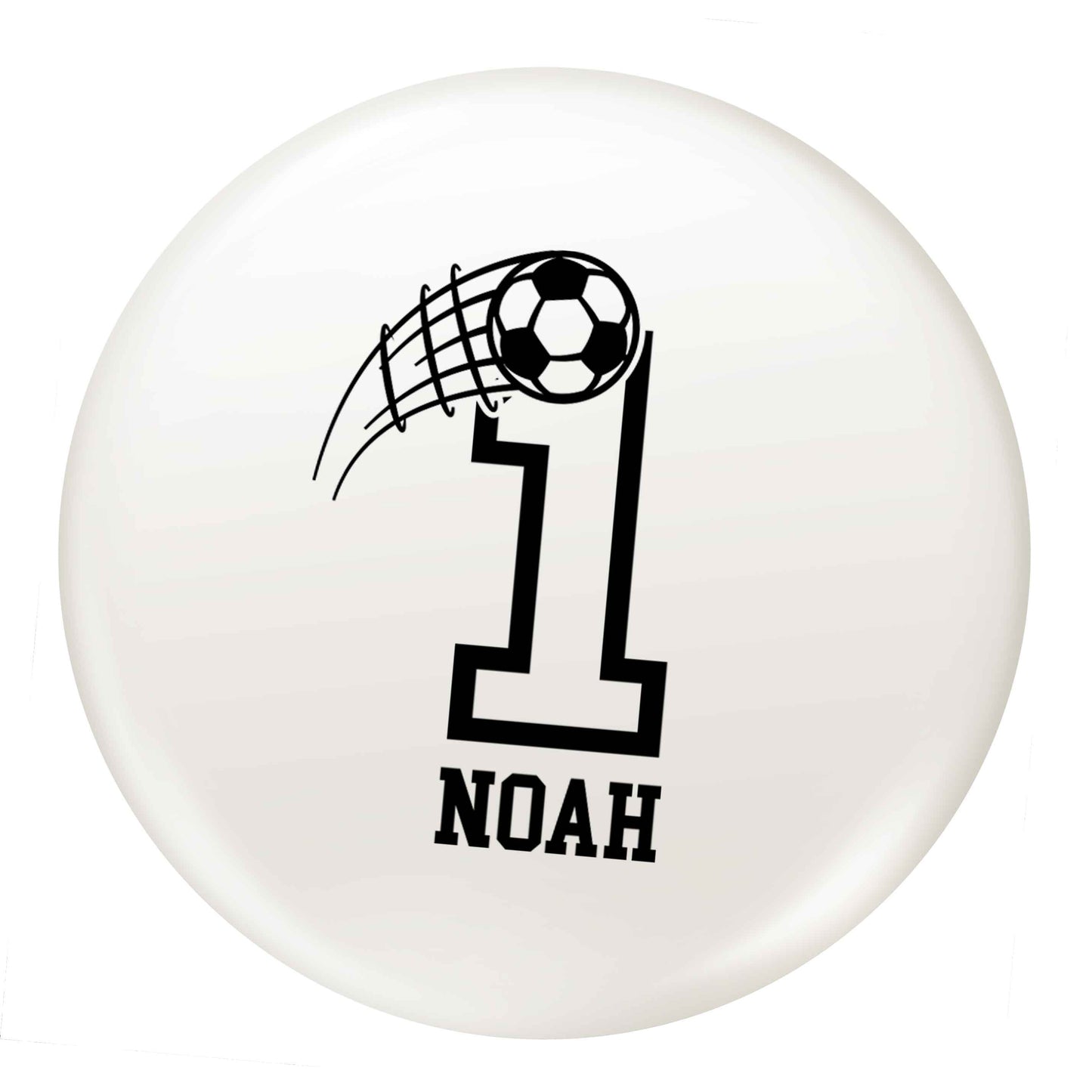 Personalised football number small 25mm Pin badge