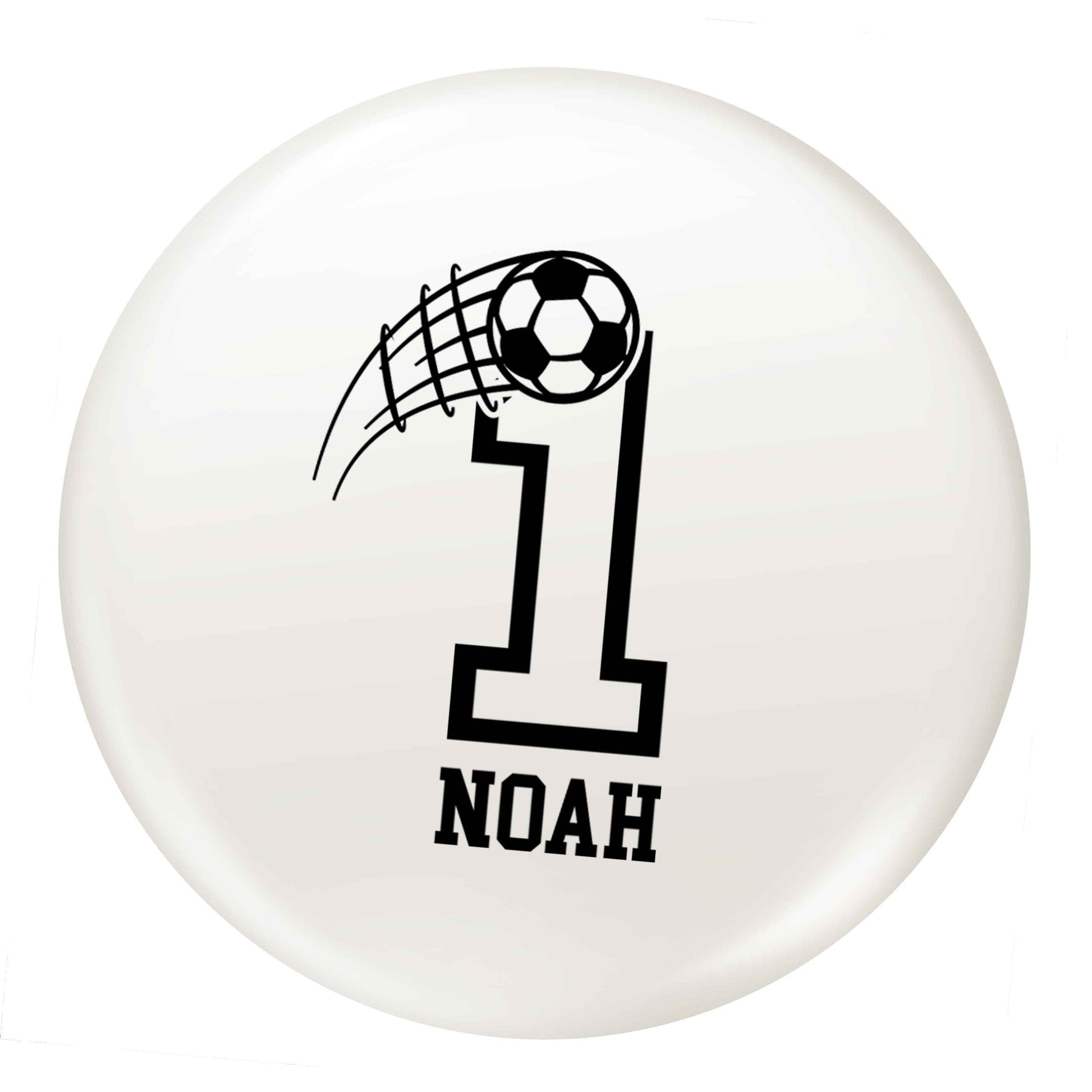 Personalised football number small 25mm Pin badge
