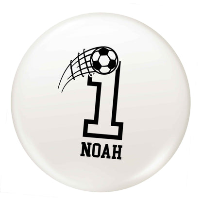 Personalised football number small 25mm Pin badge