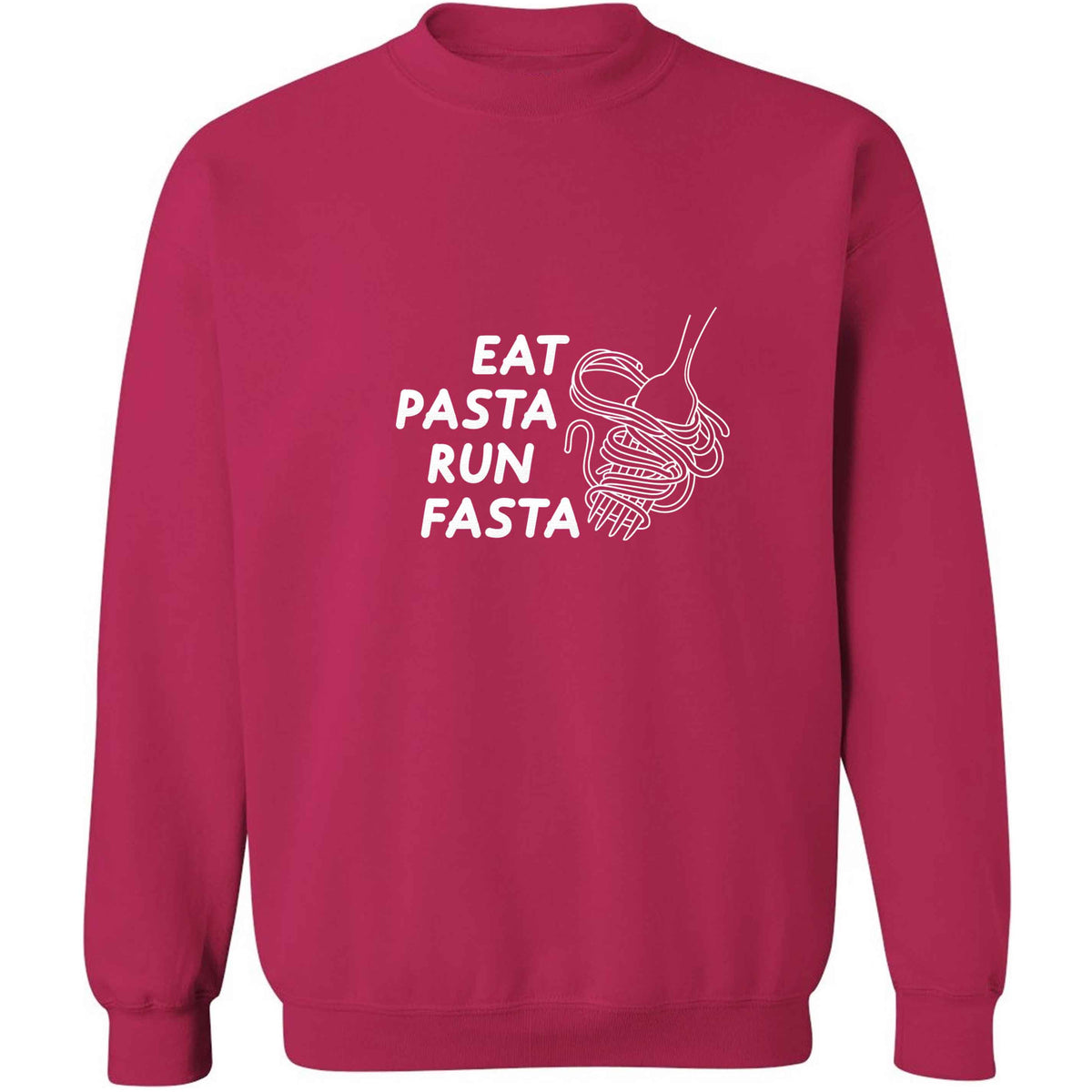 Eat pasta run fasta adult's unisex pink sweater 2XL