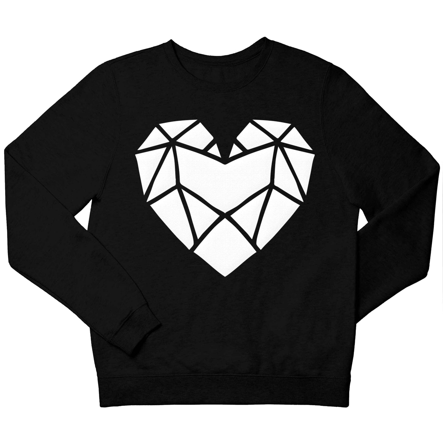 Geometric heart children's black sweater 12-13 Years