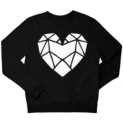 Geometric heart children's black sweater 12-13 Years