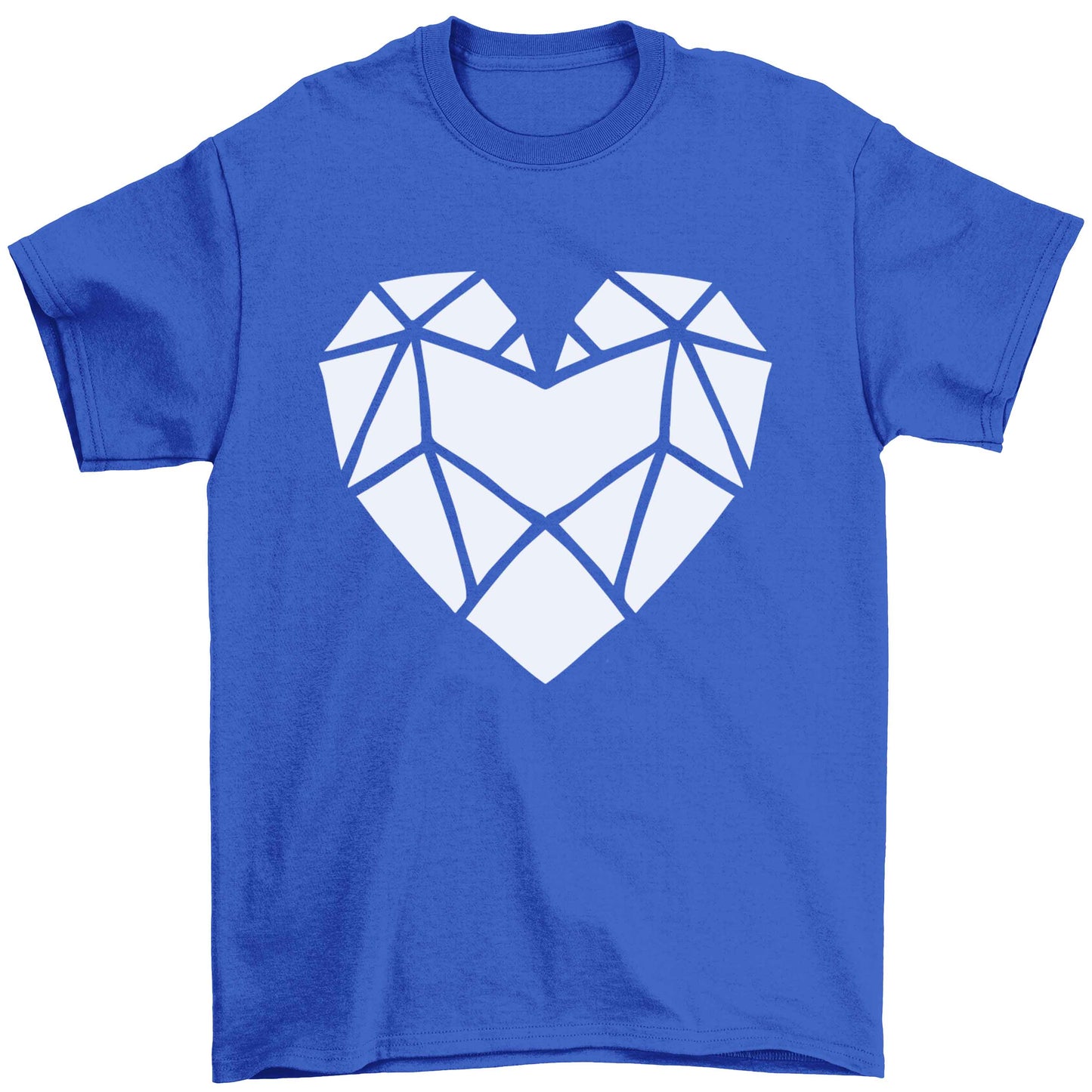 Geometric heart Children's blue Tshirt 12-13 Years