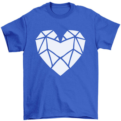 Geometric heart Children's blue Tshirt 12-13 Years