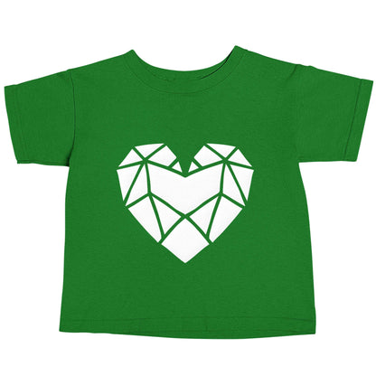 Geometric heart green baby toddler Tshirt 2 Years