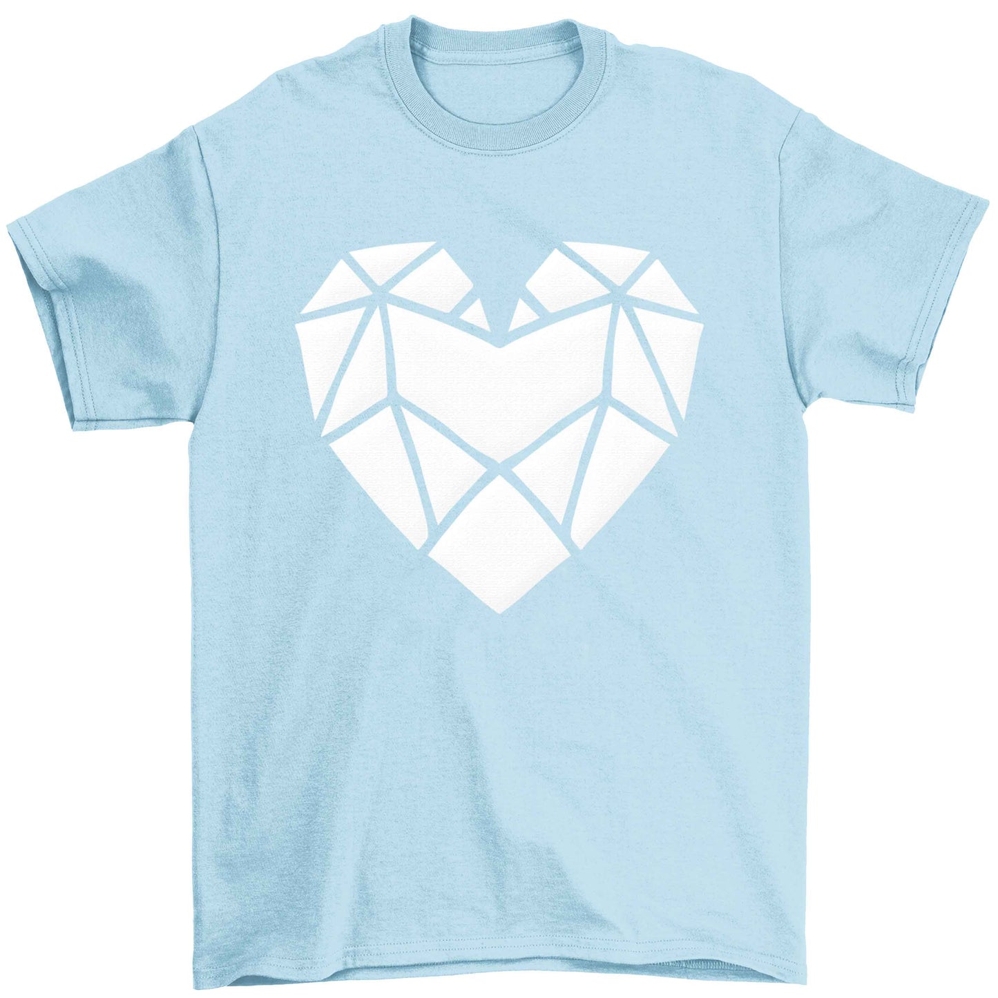 Geometric heart Children's light blue Tshirt 12-13 Years