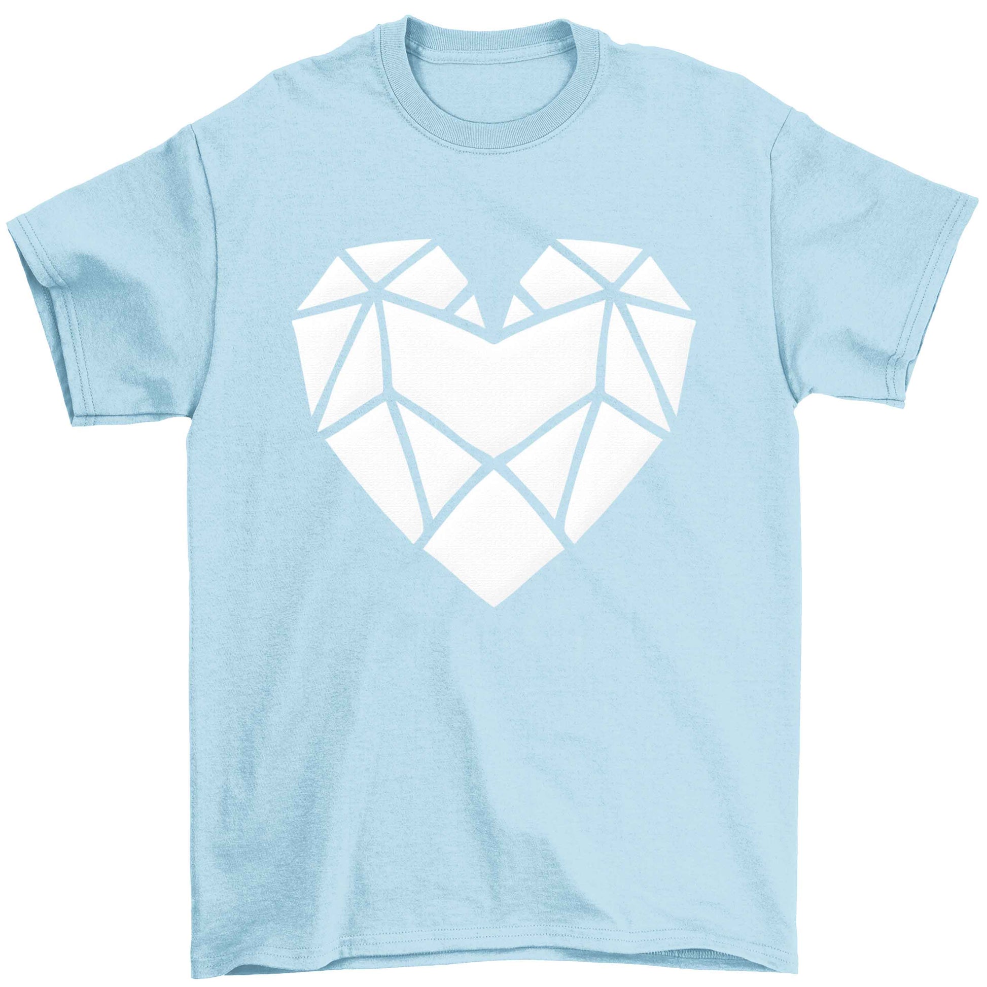 Geometric heart Children's light blue Tshirt 12-13 Years