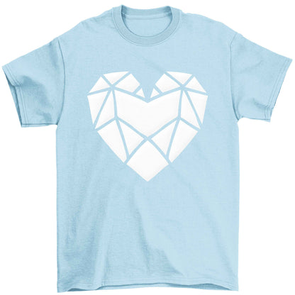 Geometric heart Children's light blue Tshirt 12-13 Years