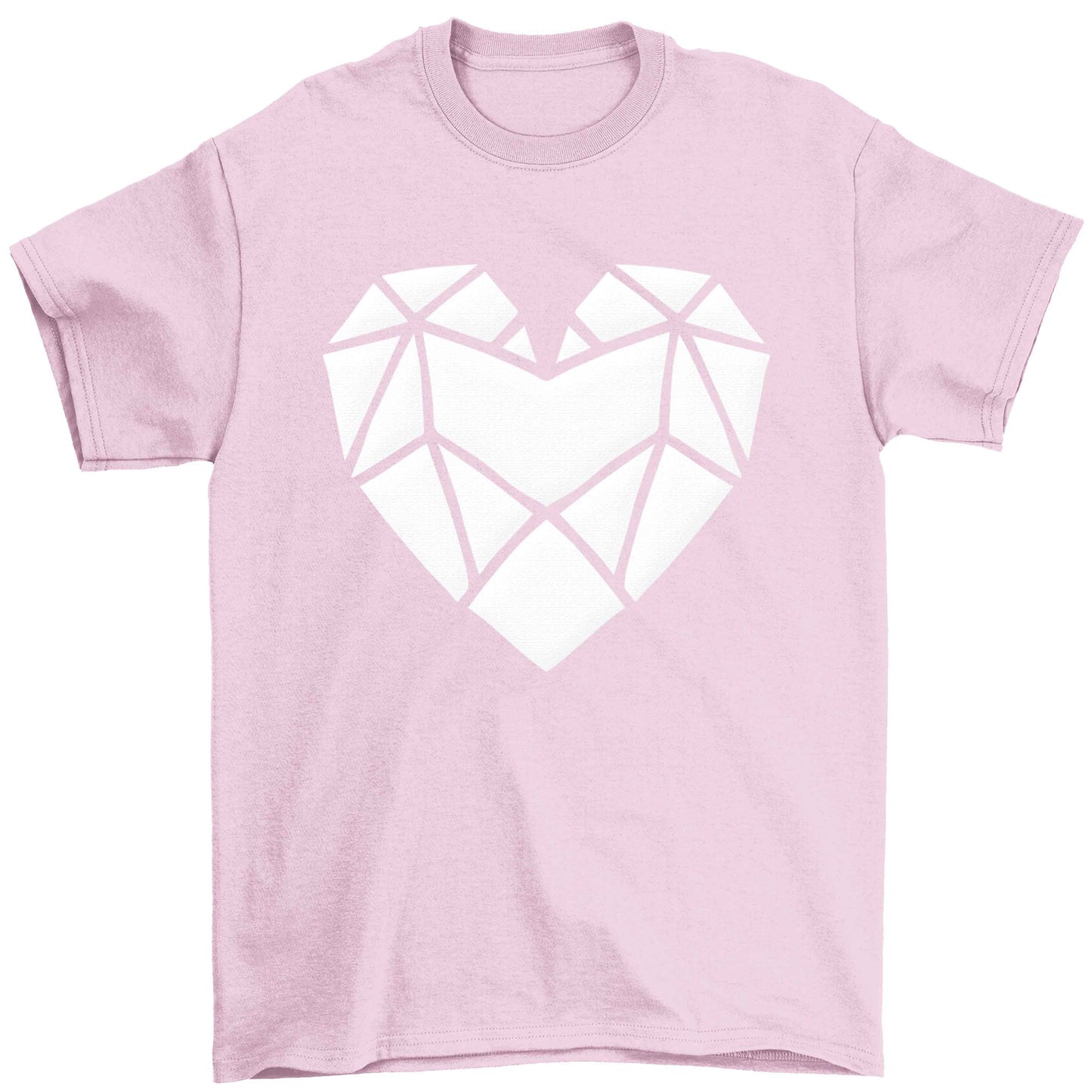 Geometric heart Children's light pink Tshirt 12-13 Years