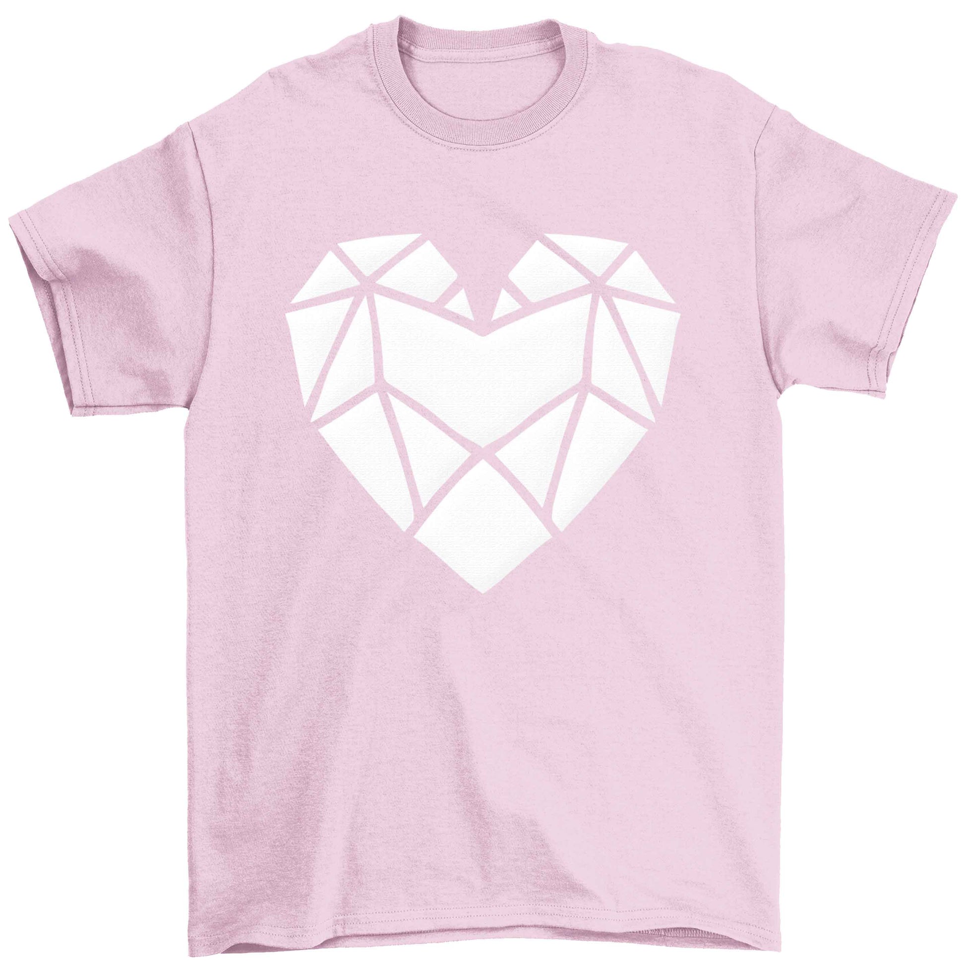 Geometric heart Children's light pink Tshirt 12-13 Years