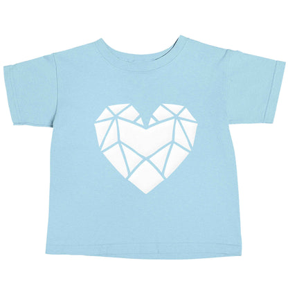 Geometric heart light blue baby toddler Tshirt 2 Years