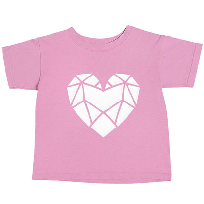Geometric heart light pink baby toddler Tshirt 2 Years