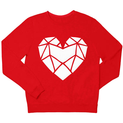 Geometric heart children's grey sweater 12-13 Years