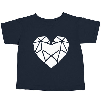 Geometric heart navy baby toddler Tshirt 2 Years