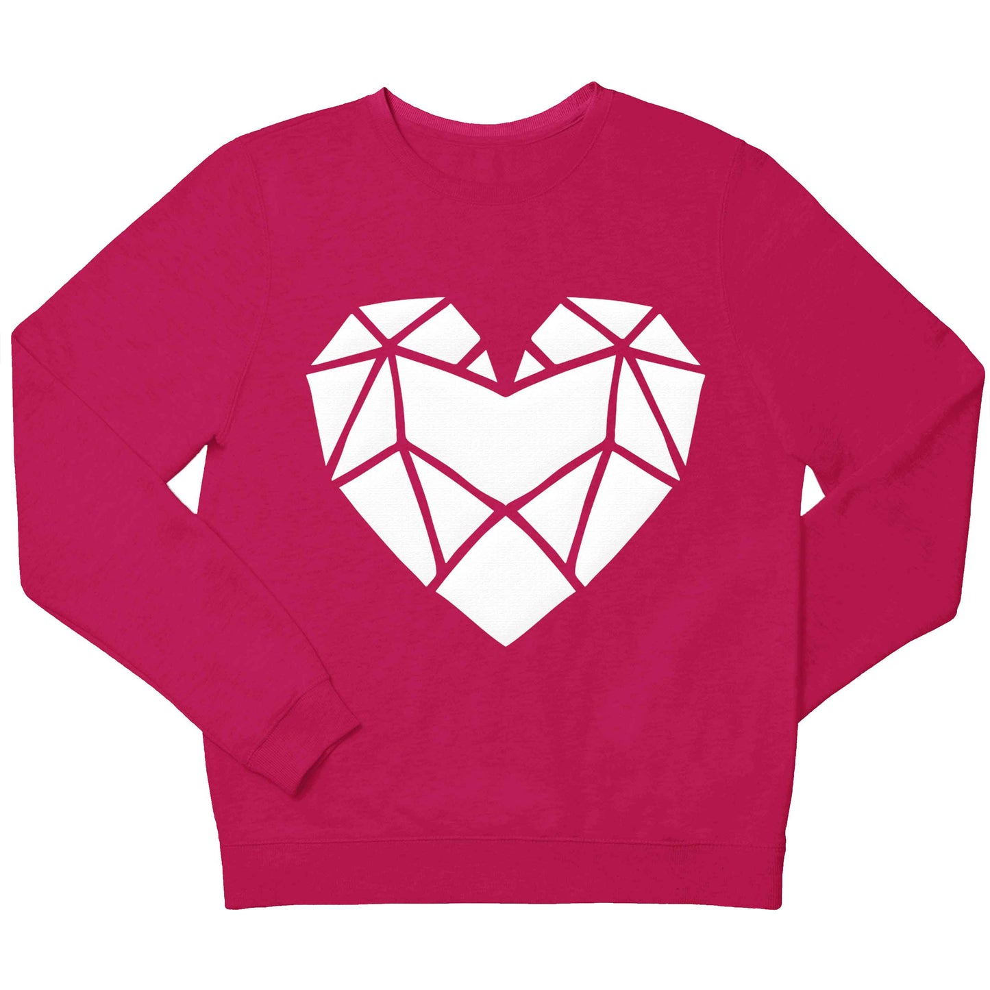 Geometric heart children's pink sweater 12-13 Years