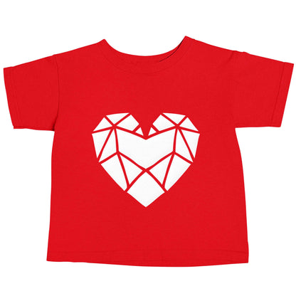 Geometric heart red baby toddler Tshirt 2 Years