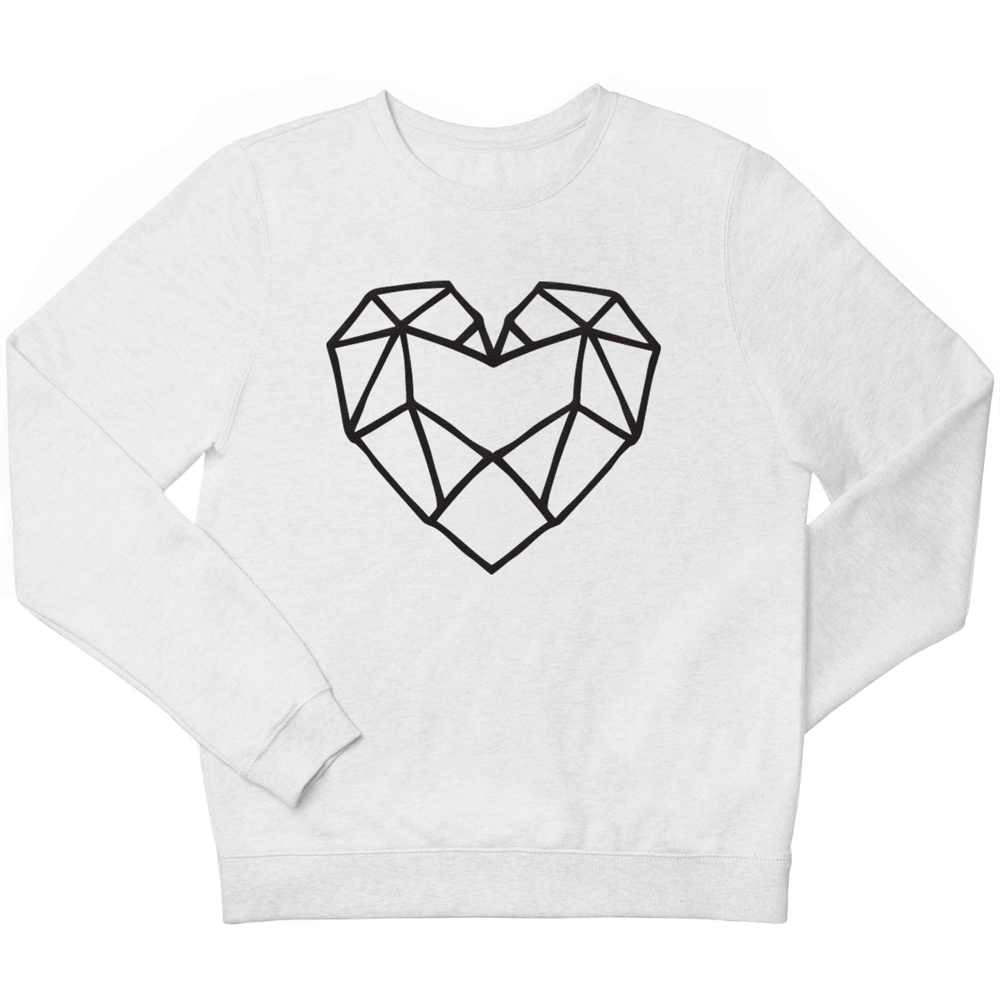 Geometric heart children's white sweater 12-13 Years