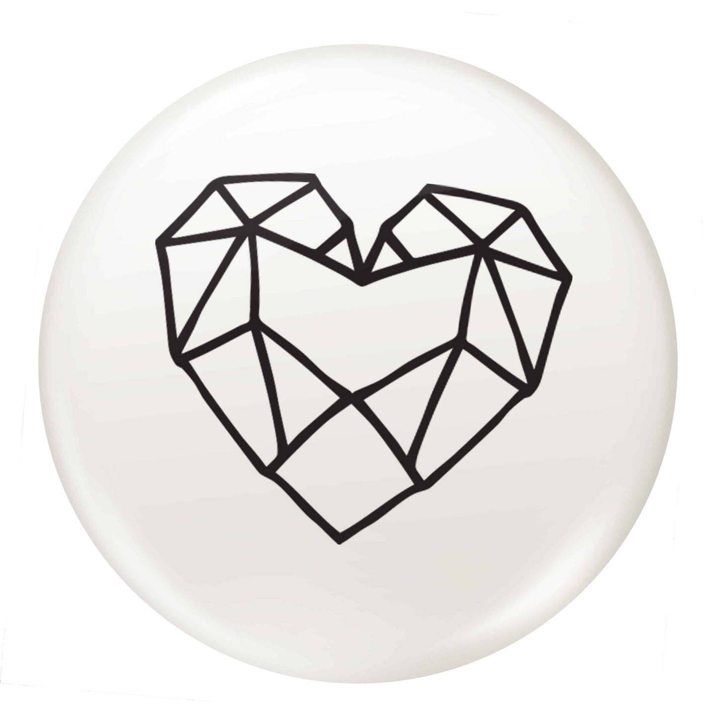 Geometric heart small 25mm Pin badge