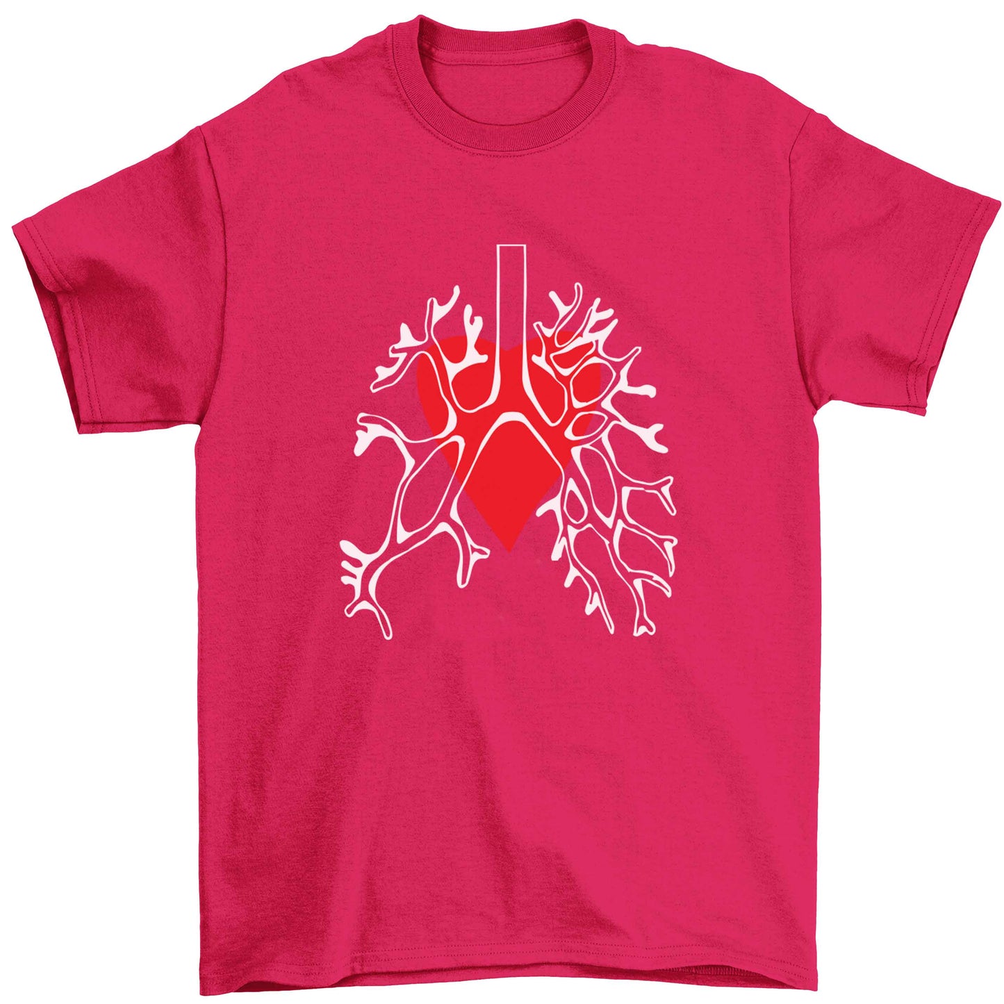 Lungs and heart illustration Children's pink Tshirt 12-13 Years