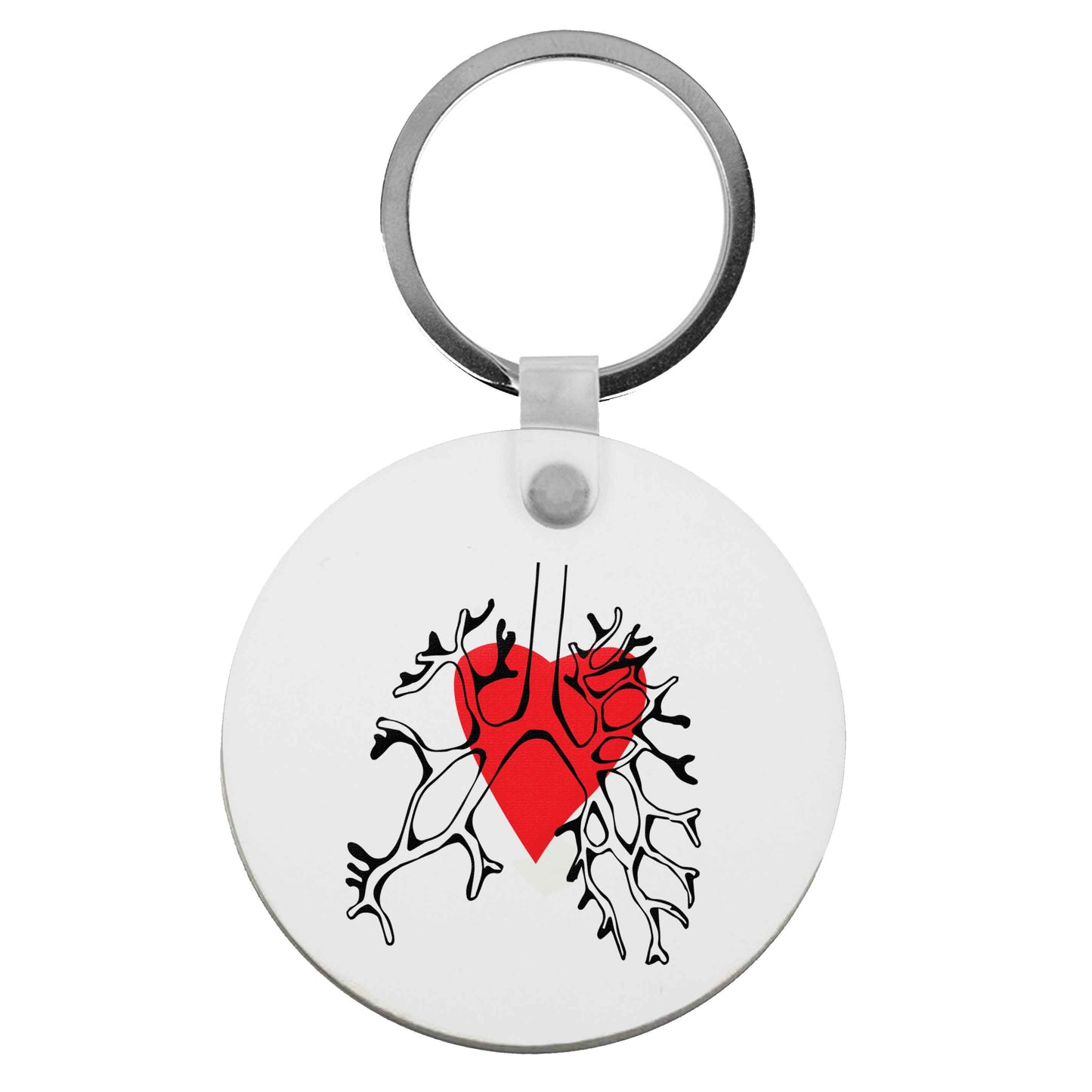 Lungs and heart illustration | Keyring