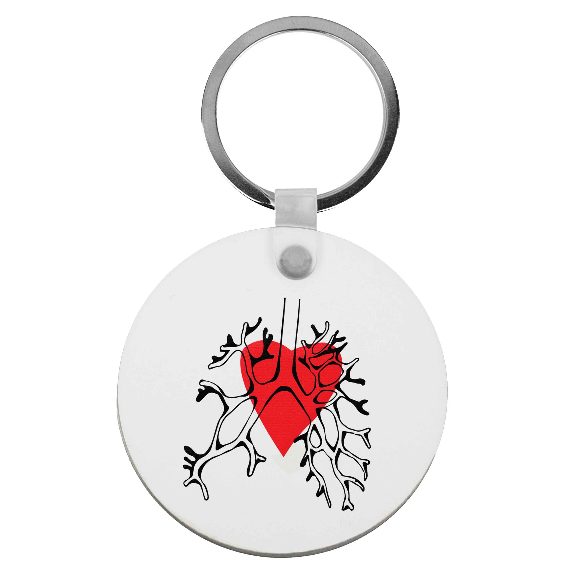 Lungs and heart illustration | Keyring