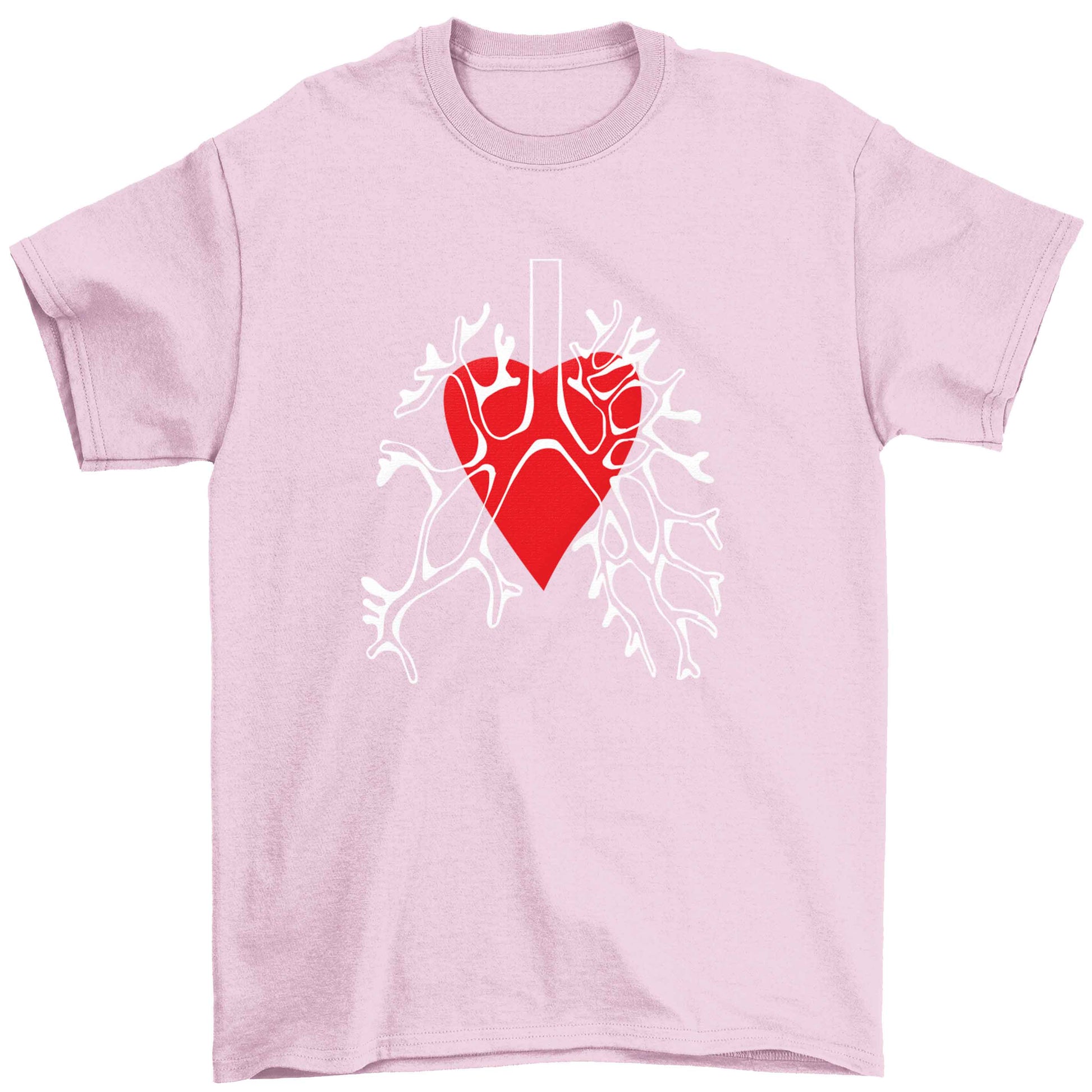 Lungs and heart illustration Children's light pink Tshirt 12-13 Years