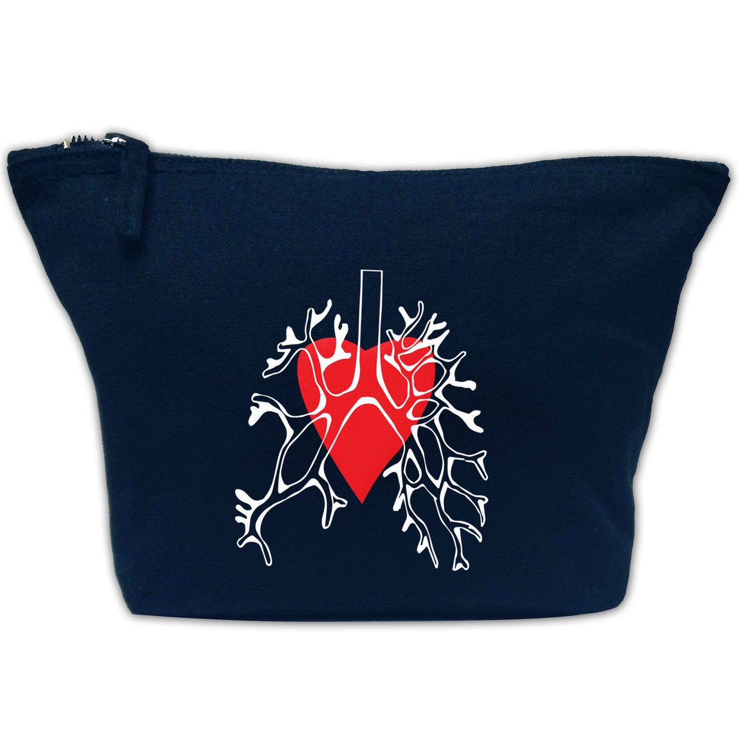 Lungs and heart illustration | Makeup / wash bag