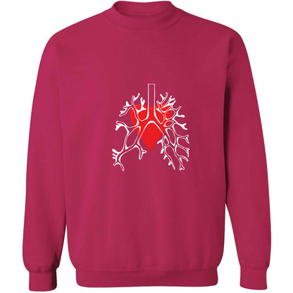Lungs and heart illustration adult's unisex pink sweater 2XL