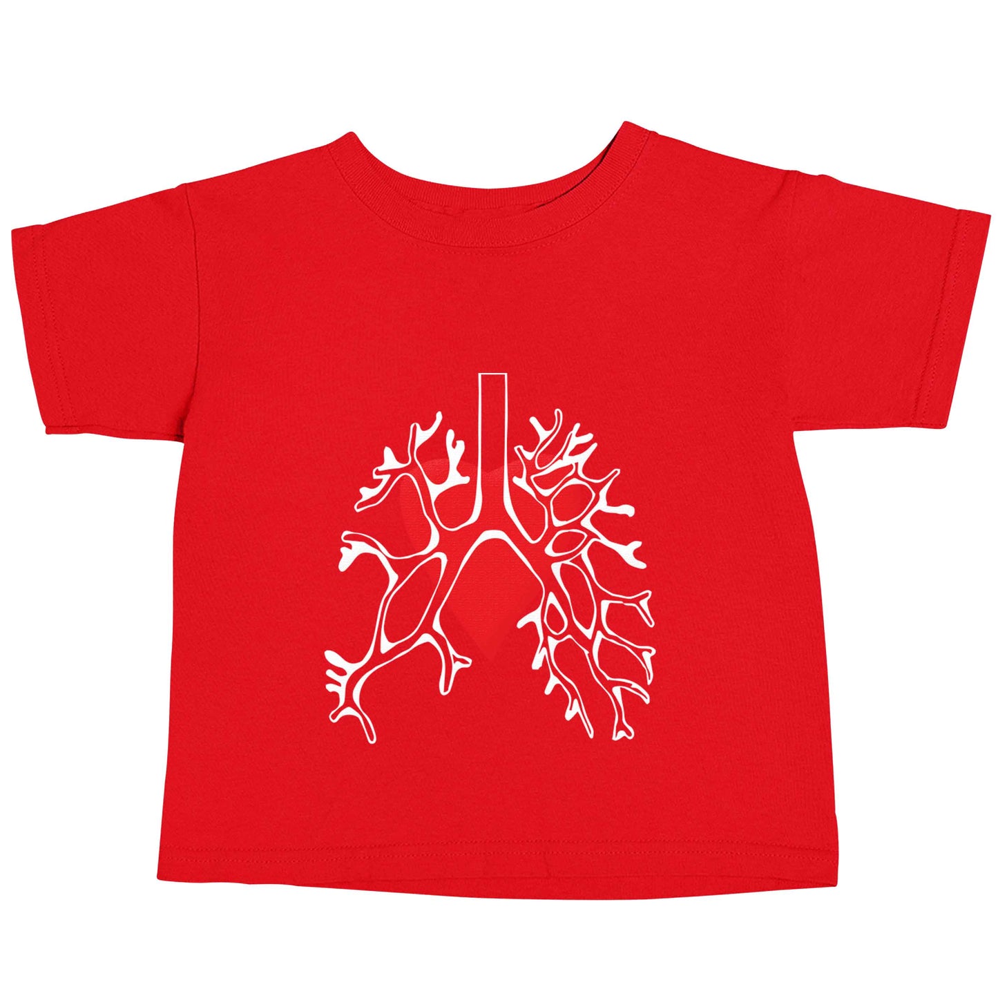 Lungs and heart illustration red baby toddler Tshirt 2 Years