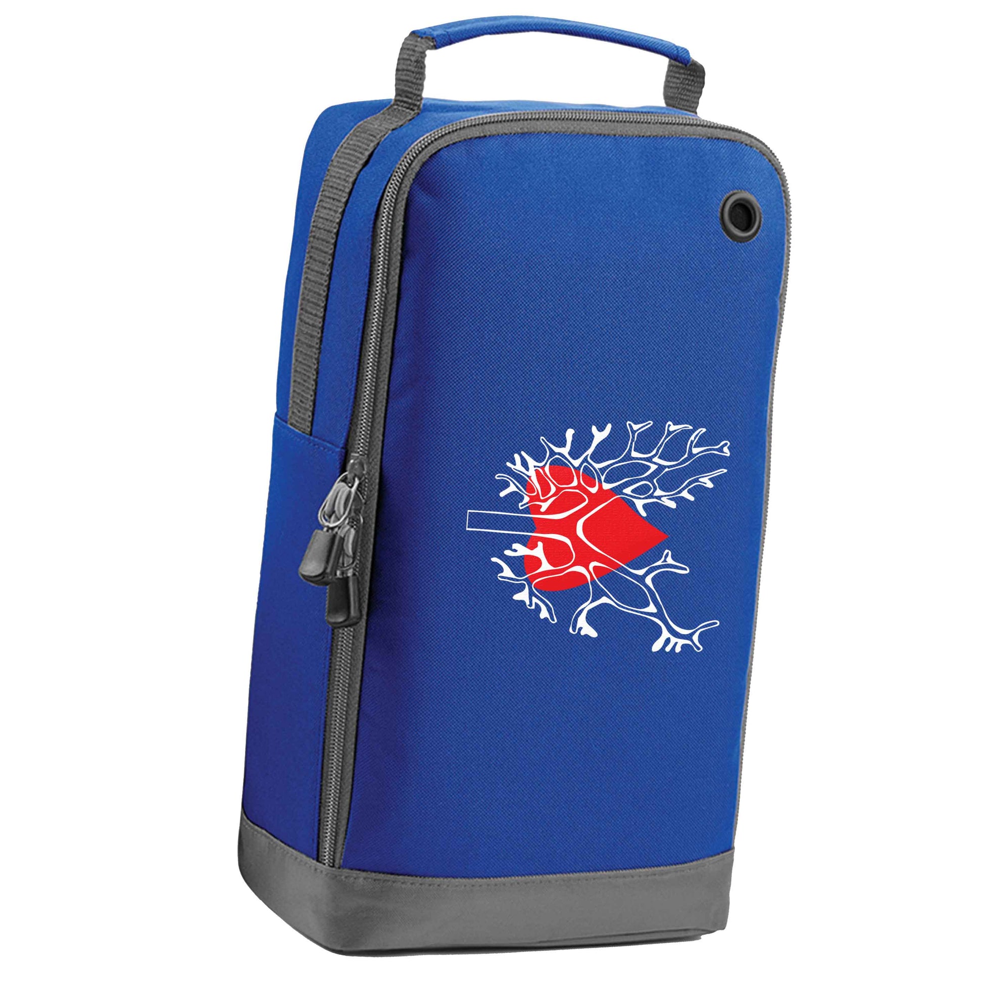 Lungs and heart illustration blue sports shoe bag horizontal print