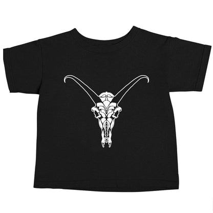 Deer skull illustration Black baby toddler Tshirt 2 years