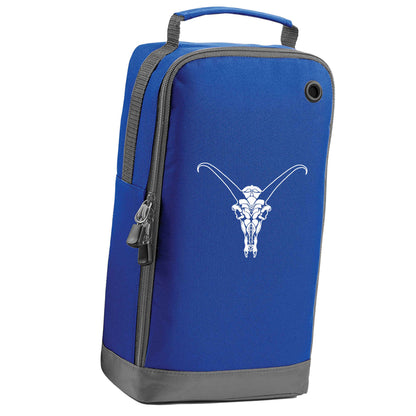 Deer skull illustration blue sports shoe bag vertical print