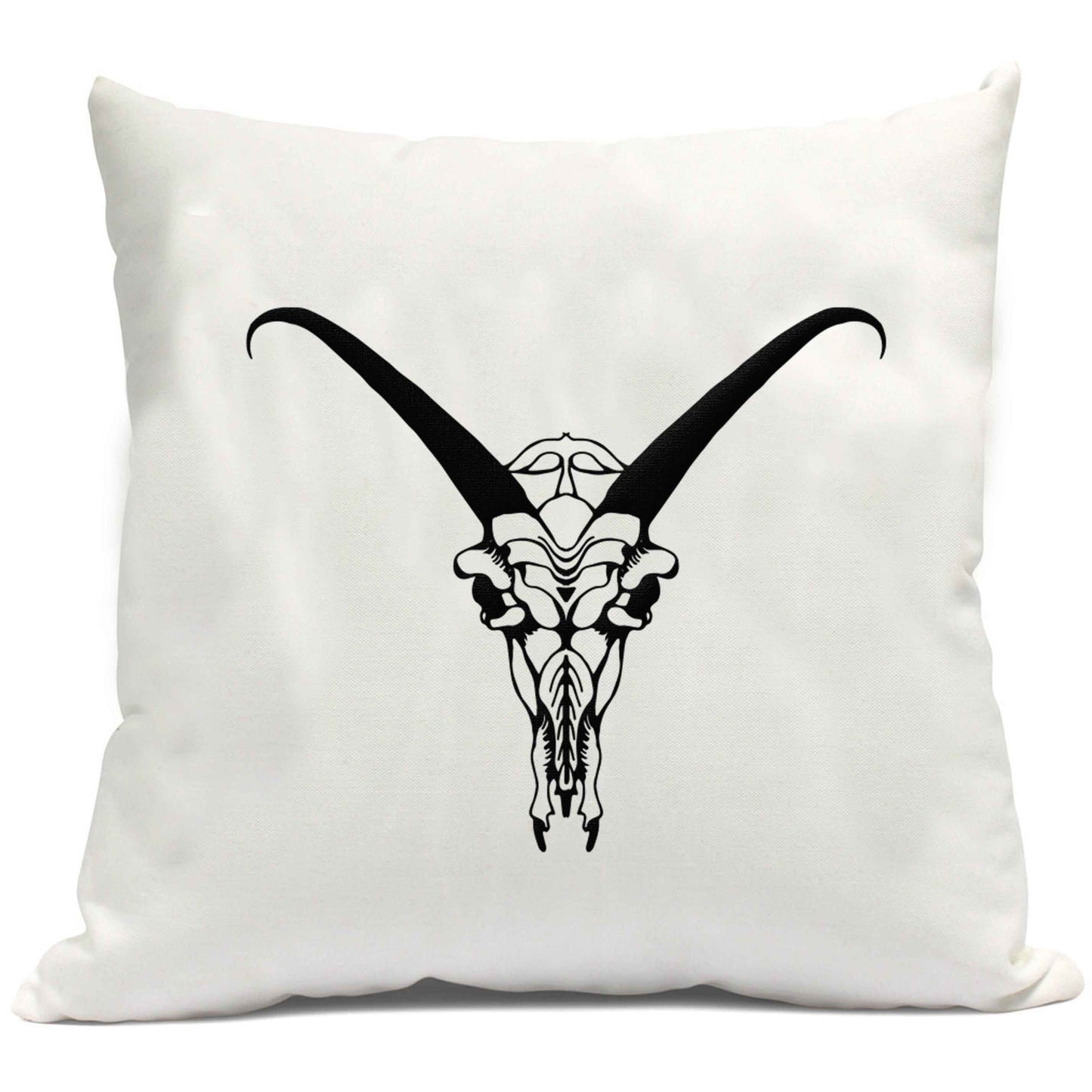 Deer skull illustration cushion cover