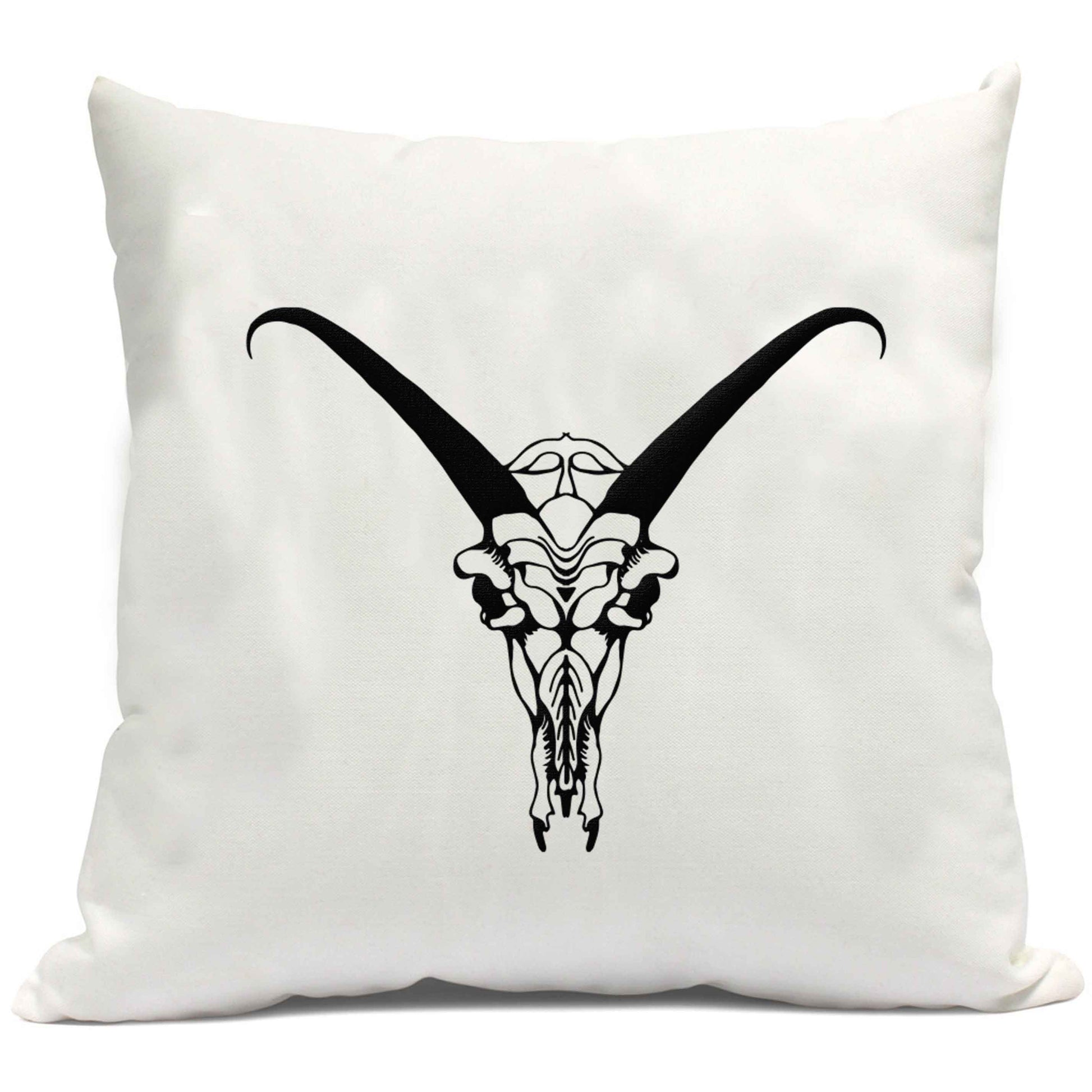 Deer skull illustration cushion cover